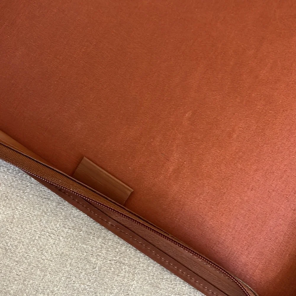 Coach Vintage Brown Leather Large Three Ring Binder Zip Top Handle Folio - Picture 11 of 16